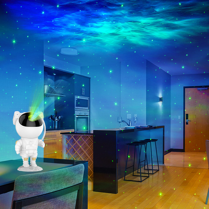 Bedroom Remote Control Astronaut Starry Sky , Multiscene Space Projector Lamp