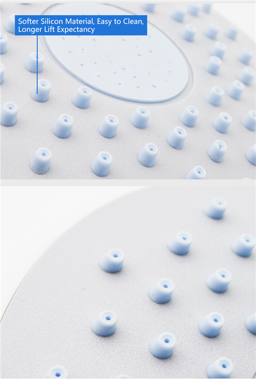 Water Saving Overhead Rainfall Shower Head With ABS / Silicon Rubber Material