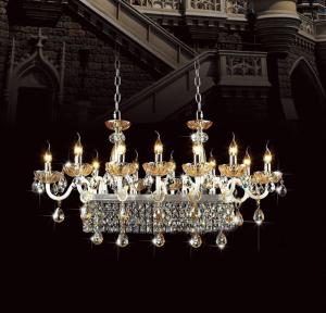 China Long Rectangular dining crystal chandelier Lighting (WH-CY-106) wholesale