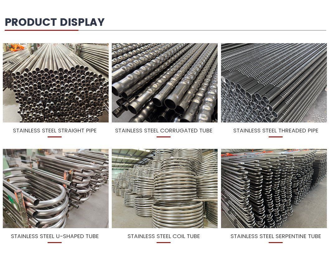 Factory Direct Sales Round Shape Mirror Polished Pickling U Bend Heat Exchange Tube JIS Ss321 310S 309S 2205 2507 Heat Exchange Pipe for Boiler