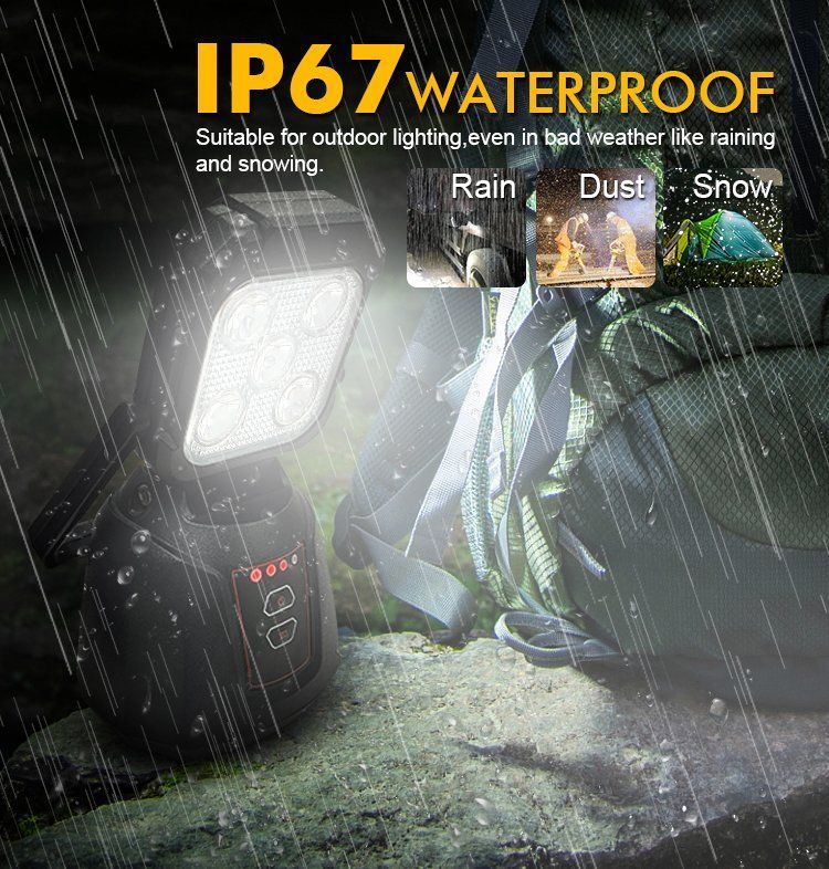 LED Handle Emergency Light Rechargeable Light High Brightness Lighting for Factory Warehouse Outdoor Waterproof