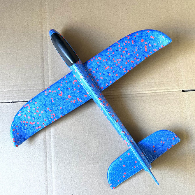 48cm Large Epp Foam Hand Thrown Airplane Toy Unisex Double Hole Whirlpool Model Glider