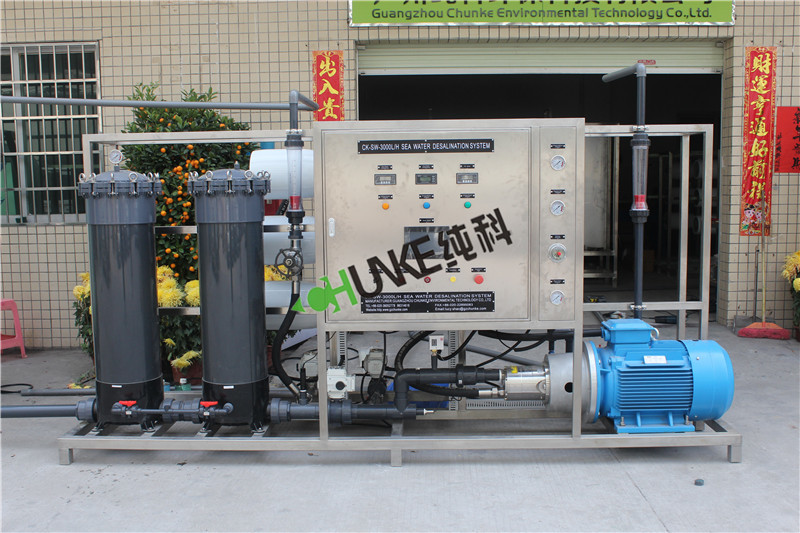 3T Per Hour Seawater Desalination RO System Plant For Drinking Water