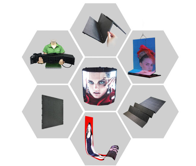 Hot selling 6mm flexible LED screen for events and concerts
