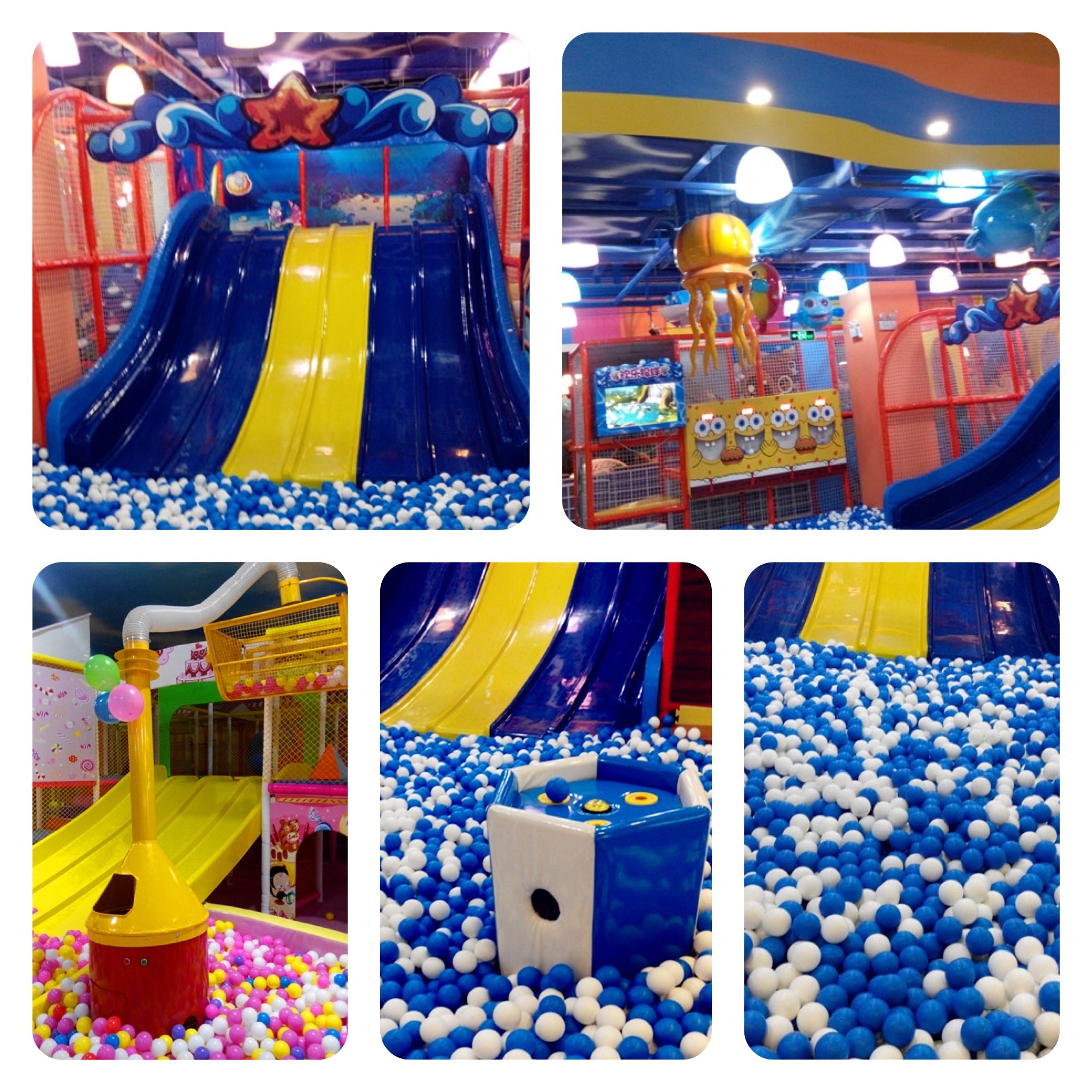 The Convenient Indoor Playground Bussiness Plan for Childen with Double Slide