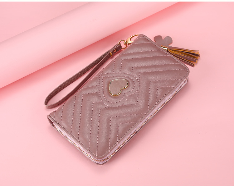 Fashion Style Long Wallets for Women PU Leather Tassel Coin Purse Card Holder Clutch