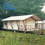 Prefabricated Wooden Structured Hotel Tent Glamping Loft Safari Tent outdoor