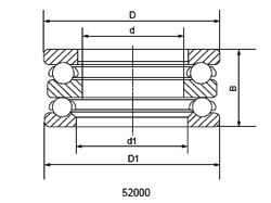 China Double Direction Thrust Ball Bearings 52207 wholesale