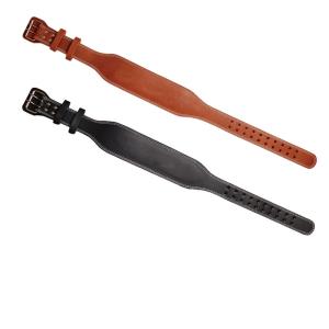 China Gym Padded Weight Lifting Bars Belt Leather Contoured Unisex wholesale