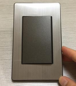 China Brushed Stainless Steel 1 Gang 2 Way Switch Over Current Protection Easy Installation wholesale