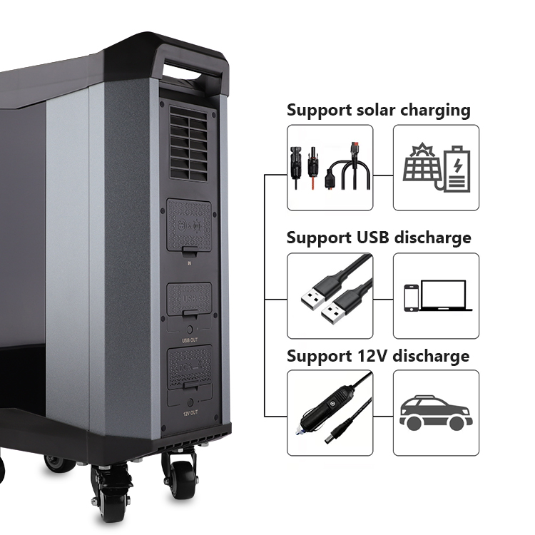 LiFePO4 Portable Solar Power Station 2.5 Kwh Off Grid Lithium Storage Power Supply