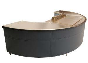 China Semi Circle Teppanyaki Grill Table Customized Pure Copper Gas Heating wholesale