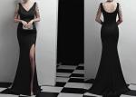 Mermaid Sexy Wedding Bridesmaid Dresses , Small Tail Elastic V Neck Ball Gown