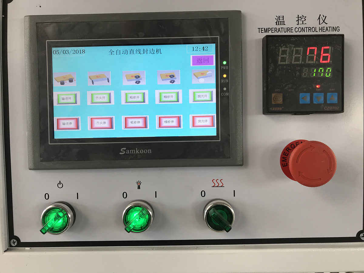 Edge banding machine for PVC edge tape woodworking