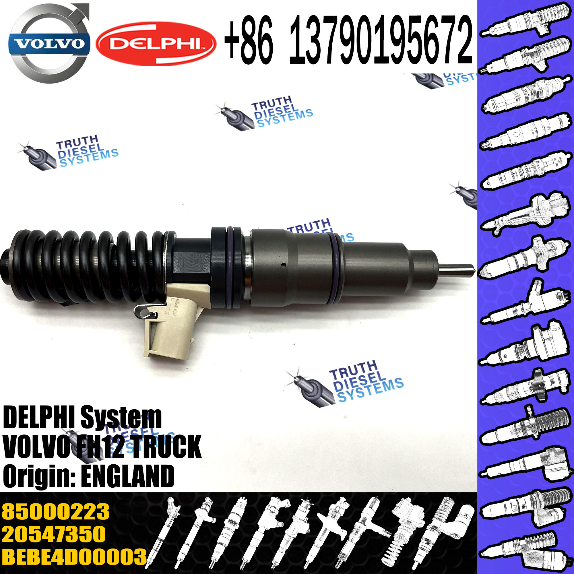 85000223 High quality for VOL D16 STAGE 111A parts fuel injectors BEBE4D00203