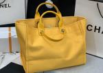 Yellow Beach Denim Luxury Canvas Bag For Travel Shopping