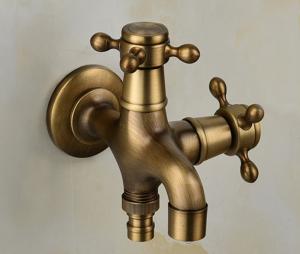 China Antique Bronze Tap 45mm Outdoor Water Tap And Sprayer wholesale