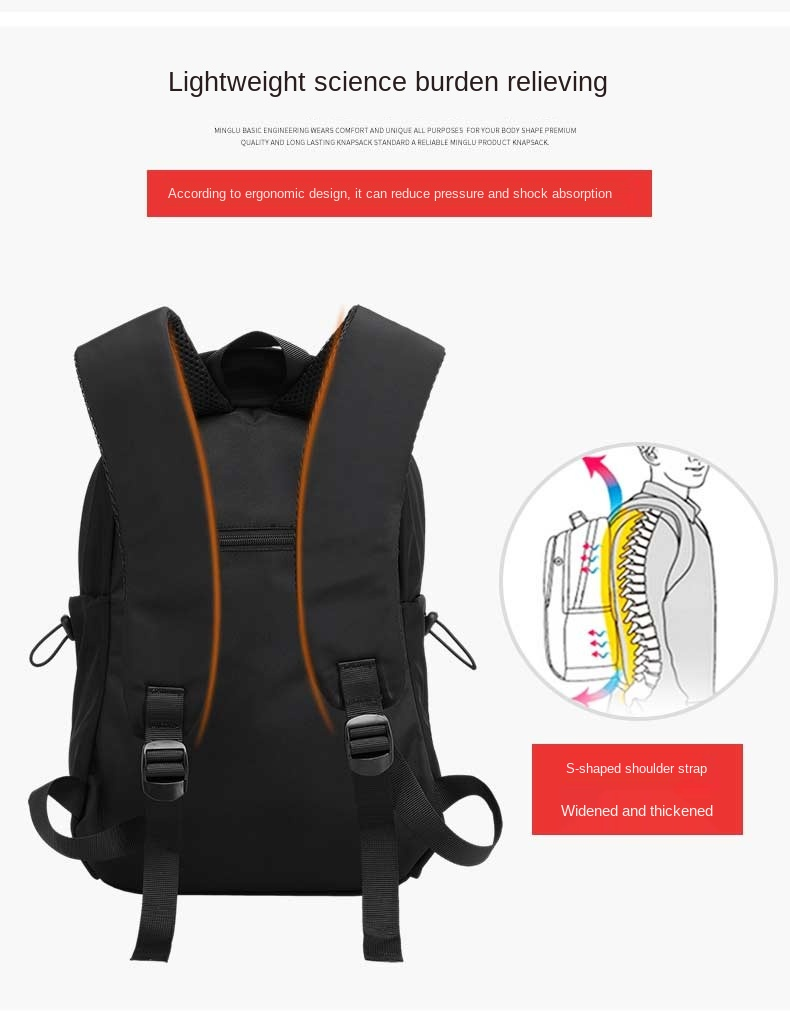 Wholesale custom logo men's and women's white backpack portable waterproof backpack fashion school bag