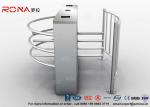 Pedestria Flap Barrier Waist High Turnstile 304 Stainless Steel For Supermarket