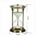 Home Decor Large Brass Hourglass Luxury Sand Timer For Souvenir