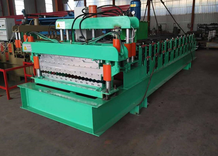 Electric Control Double Layer Roll Forming Machine , Cnc Roll Forming Machine