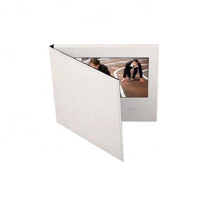7 Inch HD Screen Digital Lcd Brochure Display With Printing For Invitation Video Gold Foil Greeting Card
