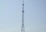 Durable Radio Antenna Tower 70m Height Silver / White Color Hydraulic Press