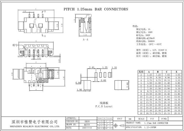 Male Female Housing Wafer Connector 12 Pin PA66 Through Hole Mounting Type