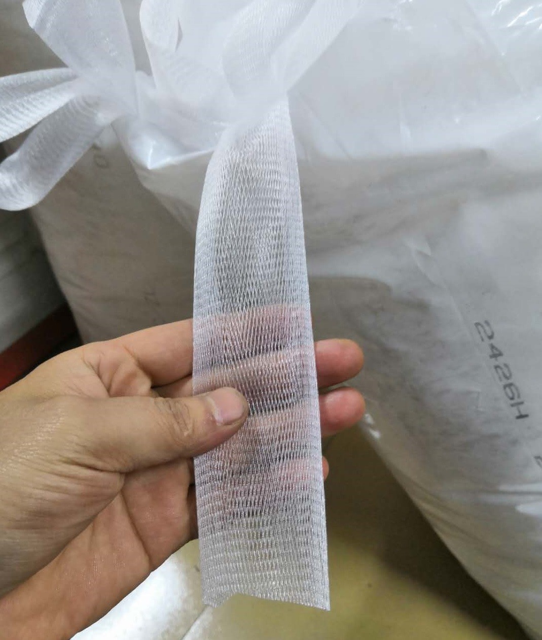 Transparent PE Mesh Protective Netting Sleeve 4CM 90 Mesh Reusable For Filter