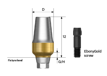 Osstem GS(TS)® Dental Implant Titanium Angled Abutment Mini / Regular -- 17°/30° Degree