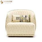 Hotel Leisure Modern Elegant Chair Fabric Upholstered Armchairs Pantone Color