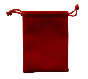 China Silkscreen Custom Velvet Pouch , TUV Velour Flannel Drawstring Bag wholesale
