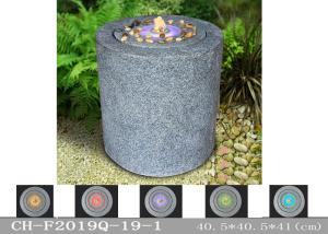 China Column Water Pump Led Waterfall Fountain Sandstone Material wholesale