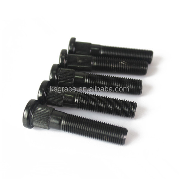 Carbon Steel Wheel Bolts Black Zinc Heavy Duty Wheel Hub Bolts