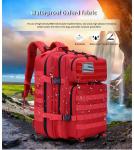 Red Polyester Tactical Travel Laptop Backpack 45L Outdoor Military Backpack