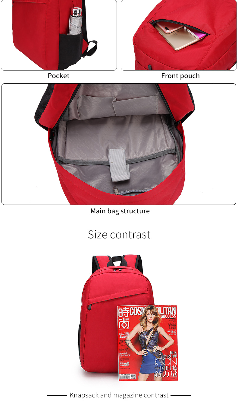 Custom logo fashion middle school students waterproof backpack for kid school bag