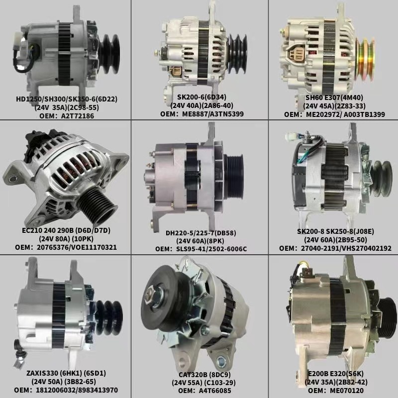 E312D E315D S4F Engine Excavator Repair Parts Generator 24V 55A 8PK 3436803800