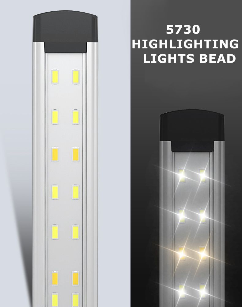 8790k 18cm Colorful Fish Tank LED Lamp Display Sucker Bracket Light Aquarium Accessories