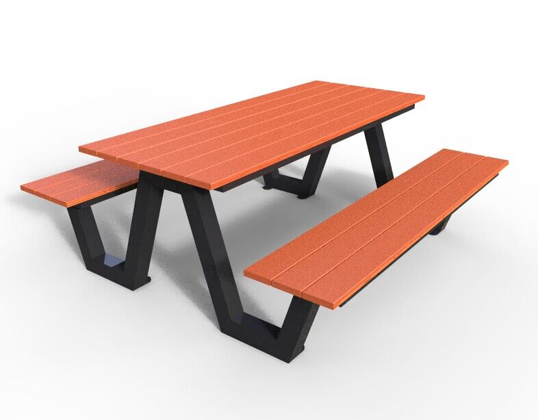 Wooden Picnic Table And Bench