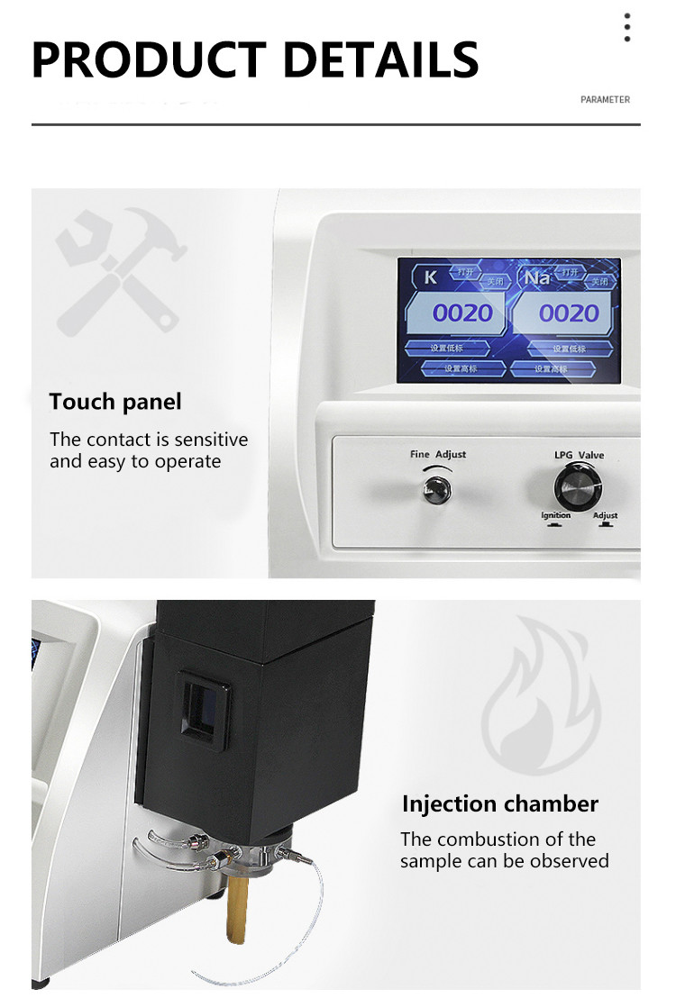 Flame Photometer Portable BXT- FP640 Spectrophotometer Optical Instrument