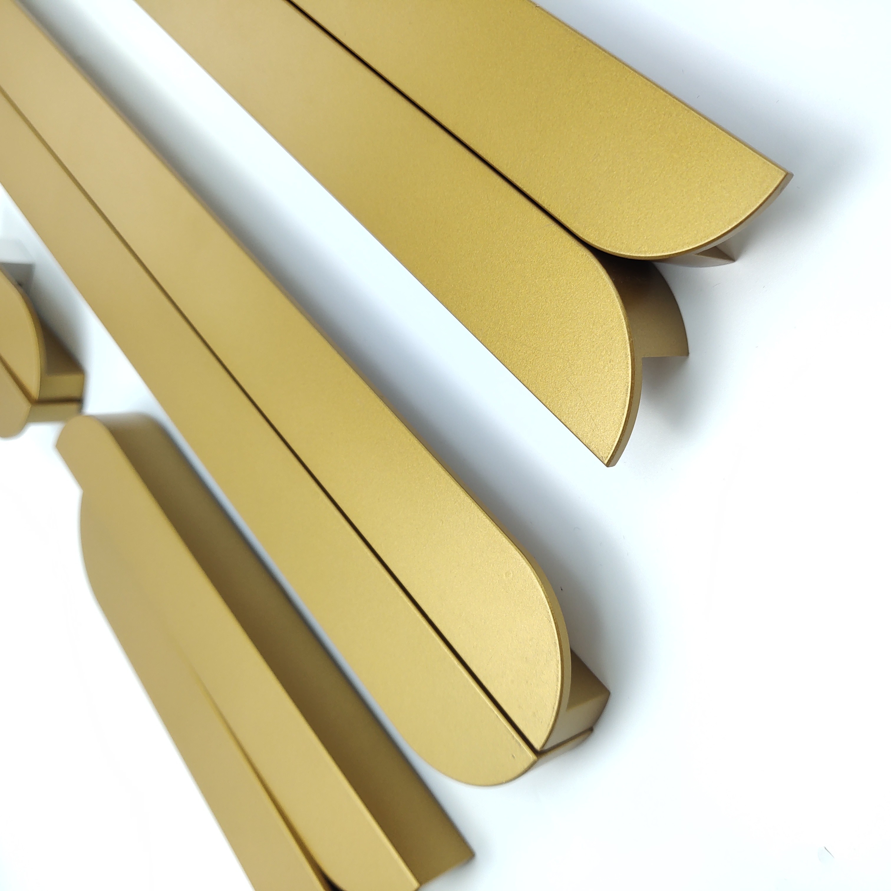 400mm Gold Aluminum Cabinet Handle 3 Color Salix Leaf Handles For Bedroom
