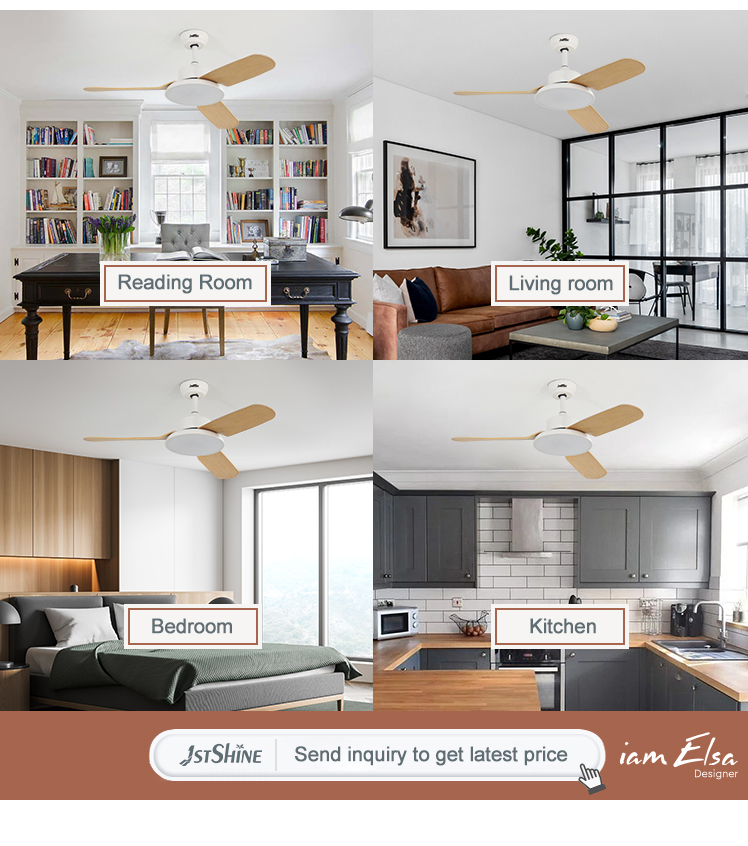 2- Hotel Choice ABS Blades Smart WiFi Control Remote Control Ceiling Fan by 1stshine