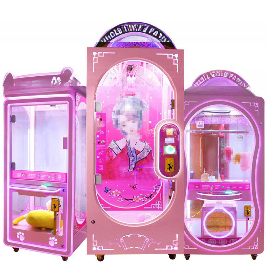 Commercial Transparent Glass Gift Prize Claw Stuffed Toys Crane Arcade Machine For Mall