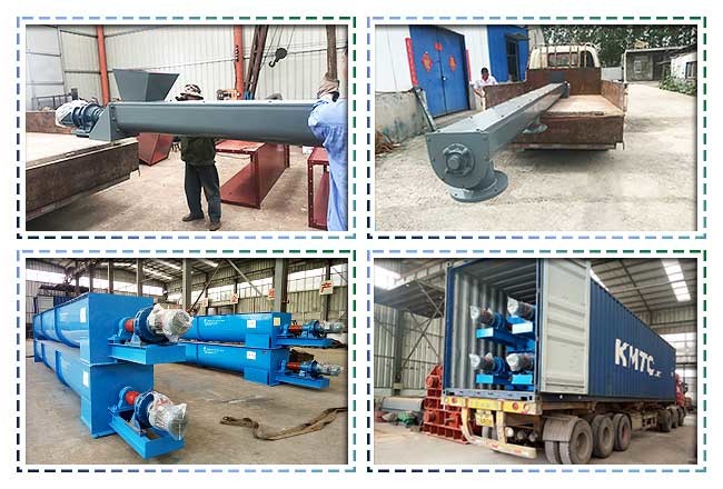 Inclined Flexible Auger Conveyor Continuous Transportation Equipment Smiple Structure