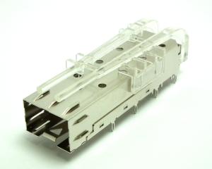 China Press Fit SFP Cage Assembly , Sfp Port Connector For Maximum EMI Suppression wholesale