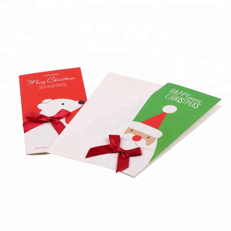 Custom Design Christmas Paper Greeting Card For Promotion Gifts Handmade Greeting Card with Envelope