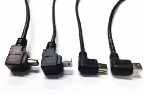 China Right Left UP Down angle Mini B male cable wholesale