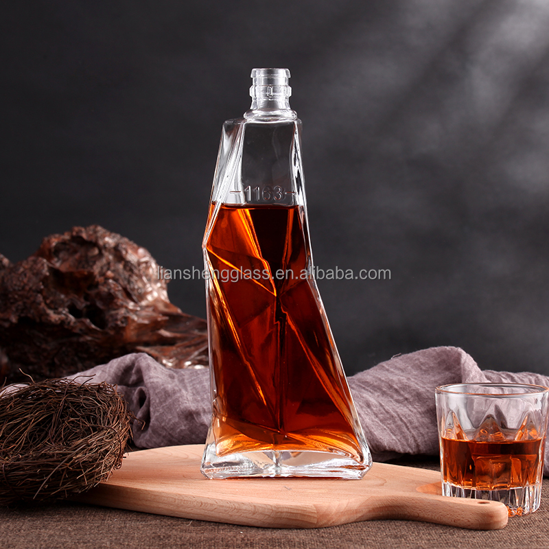 500ml 750ml 1Lit Clear Glass Bottle for Alcoholic Beverage Liquor Juice Whiskey Wine