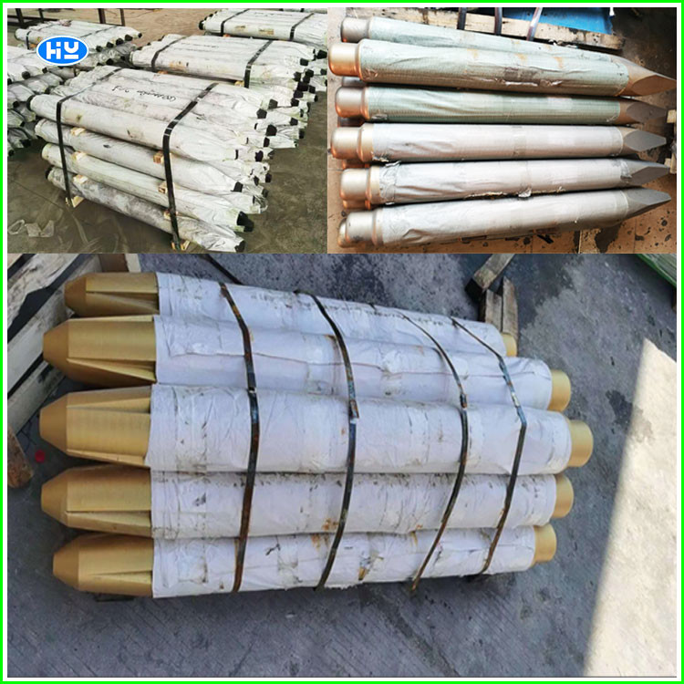 180mm Hydraulic Breaker Chisels 40T Excavator Demolition Hammer Chisel Bits VOLVO