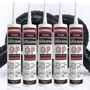 China 300ml Acetic Silicone Glass Glue GP Construction Silicone Adhesive Sealant wholesale
